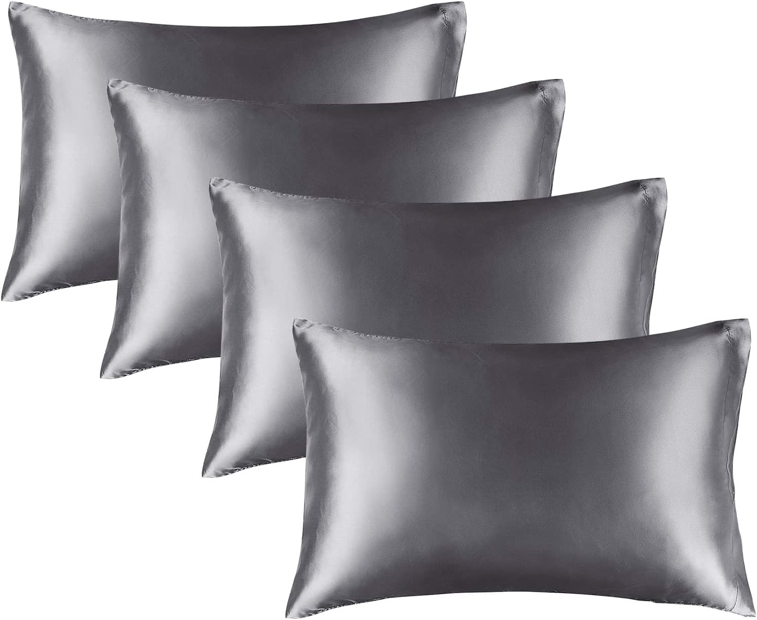 Bedelite Satin Pillowcase for Hair and Skin, Super Soft Similar to Silk Pillow Cases 4 Pack with Envelope Closure, Cooling Pillowcases for…