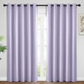 Yakamok Light Blocking Room Darkening Thermal Curtains - Blackout Curtains with Grommet Top for Bedroom/Living Room (62Wx84L, Lilac, 2…