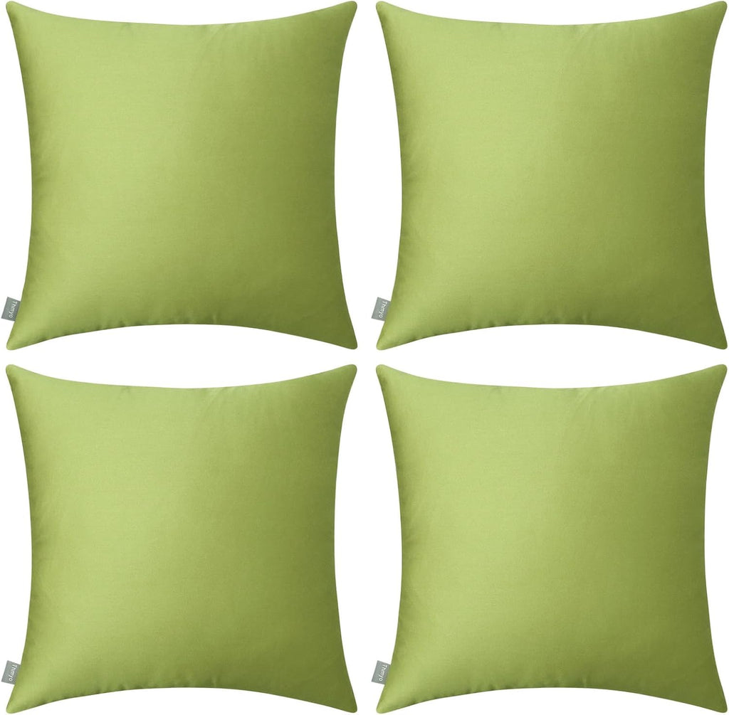 Thmyo 4-Pack 100% Cotton Comfortable Solid Decorative Throw Pillow Case, Square Cushion Cover Pillowcase Sublimation Blank Pillow Covers DI…