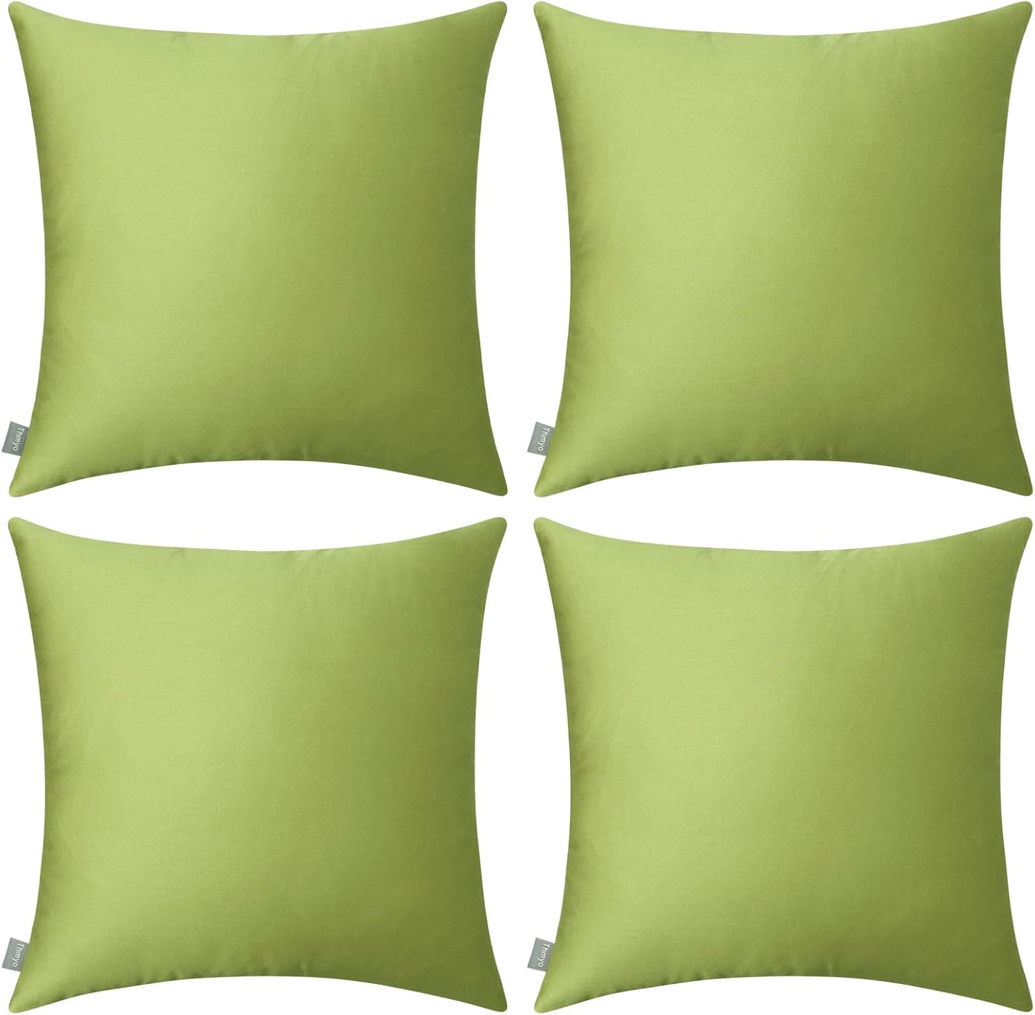 Thmyo 4-Pack 100% Cotton Comfortable Solid Decorative Throw Pillow Case, Square Cushion Cover Pillowcase Sublimation Blank Pillow Covers DI…