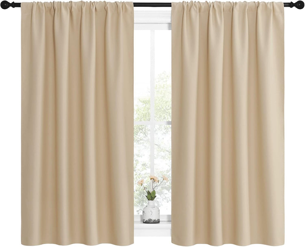 NICETOWN Blackout Room Darkening Curtains - Home Decoration Light & Noise Reducing Thermal Insulated Window Draperies with Rod Pocket Top…
