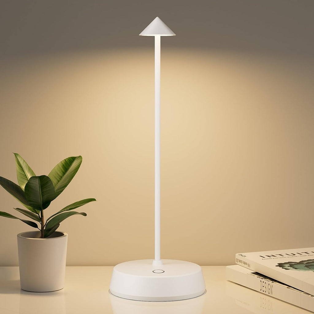 Cordless Table Lamp Rechargeable, Battery Operated 6000mAh Desk Lamp Touch Dimmable Lamp Outdoor Waterproof Portable Wireless Table…