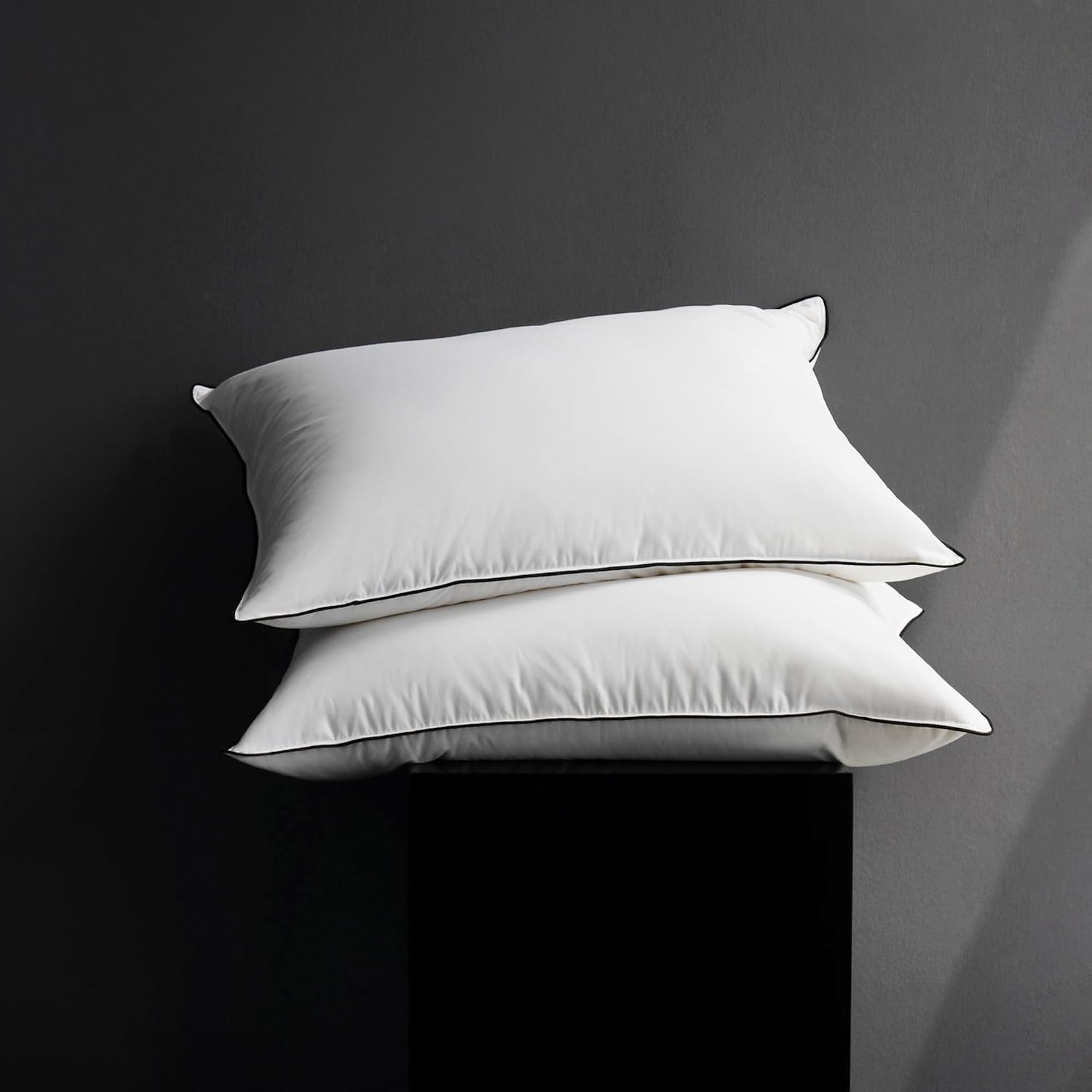 Bed Pillows, Luxury Hotel Collection White Premium DownPillow for Sleeping, 650 Fill Power,100% Cotton Fabric, Soft Support, Down…