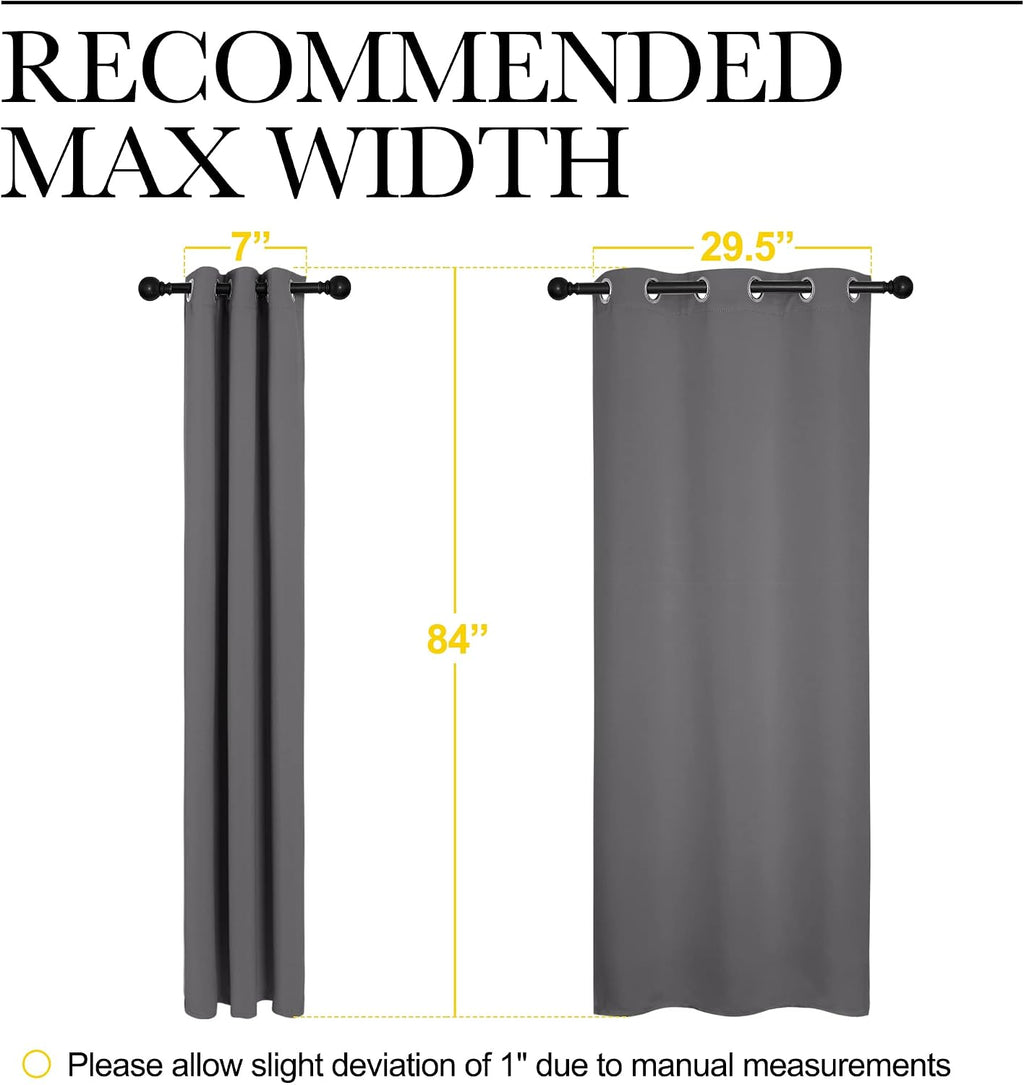 NICETOWN Bedroom Curtains Blackout Drapery Panels, Three Pass Microfiber Thermal Insulated Solid Ring Top Blackout Window Curtains/Drapes…