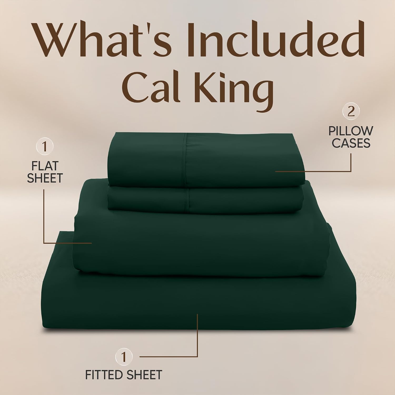 Utopiabedding Utopia Bedding California King Size Sheet Set – 4 Piece Bed Sheets, Soft and Breathable Microfiber, Includes 1 Fitted Sheet,…