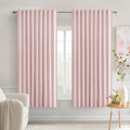 Miulee Baby Pink Back Tab Blackout Curtains 63 Inch Length 2 Panels Set for Living Room Bedroom Privacy, Rod Pocket/Pinch Pleat Thermal Ins…