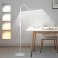 White Floor Lamp, 18W/2000LM Bright LED Floor Lamp for Living Room, Adjustable Gooseneck Dimmable Standing Office Task Lamp for Reading…