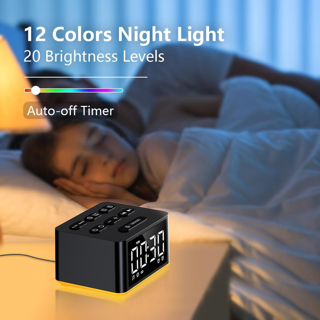 3 in 1】 Sound Machine Dual Alarm Clock Night Light White Noise Machine 27 Sleeping Sounds for Adults Kids Precise 32 Level Volume Sleep…