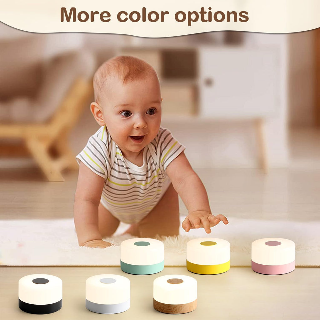 JUSHENG Nursery Night Light for Baby, Battery Powered LED Portable Light Dimmable Touch Night Light with 3CCT Function, Bedside Lamp for…