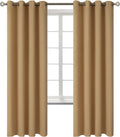 BGment Blackout Curtains for Bedroom - Grommet Thermal Insulated Room Darkening Curtains for Living Room, Set of 2 Panels (52 x 72 Inch, Kh…