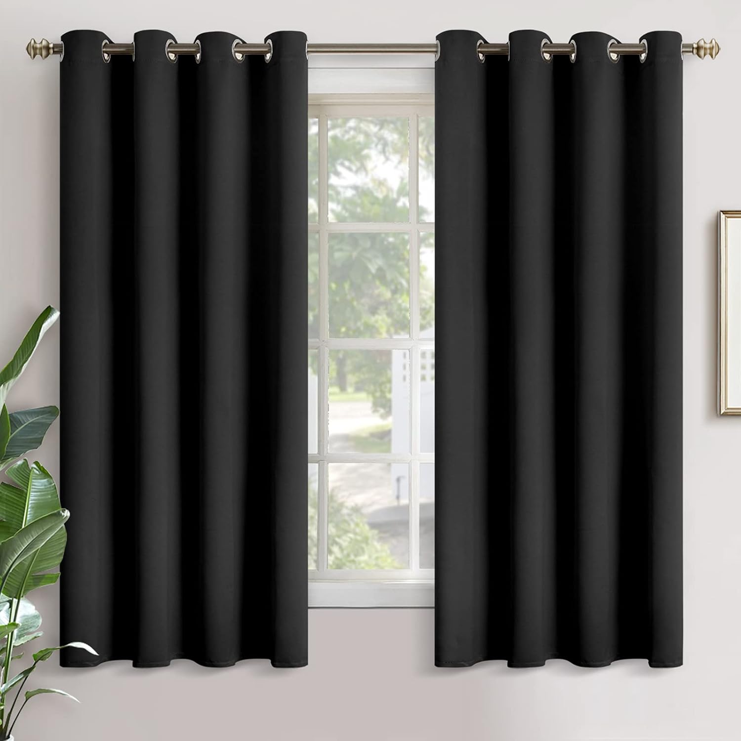 YoungsTex Blackout Curtains for Bedroom 63 Inch Length - Thermal Insulated Window Drapes with Grommet Room Darkening Privacy for Living Roo…