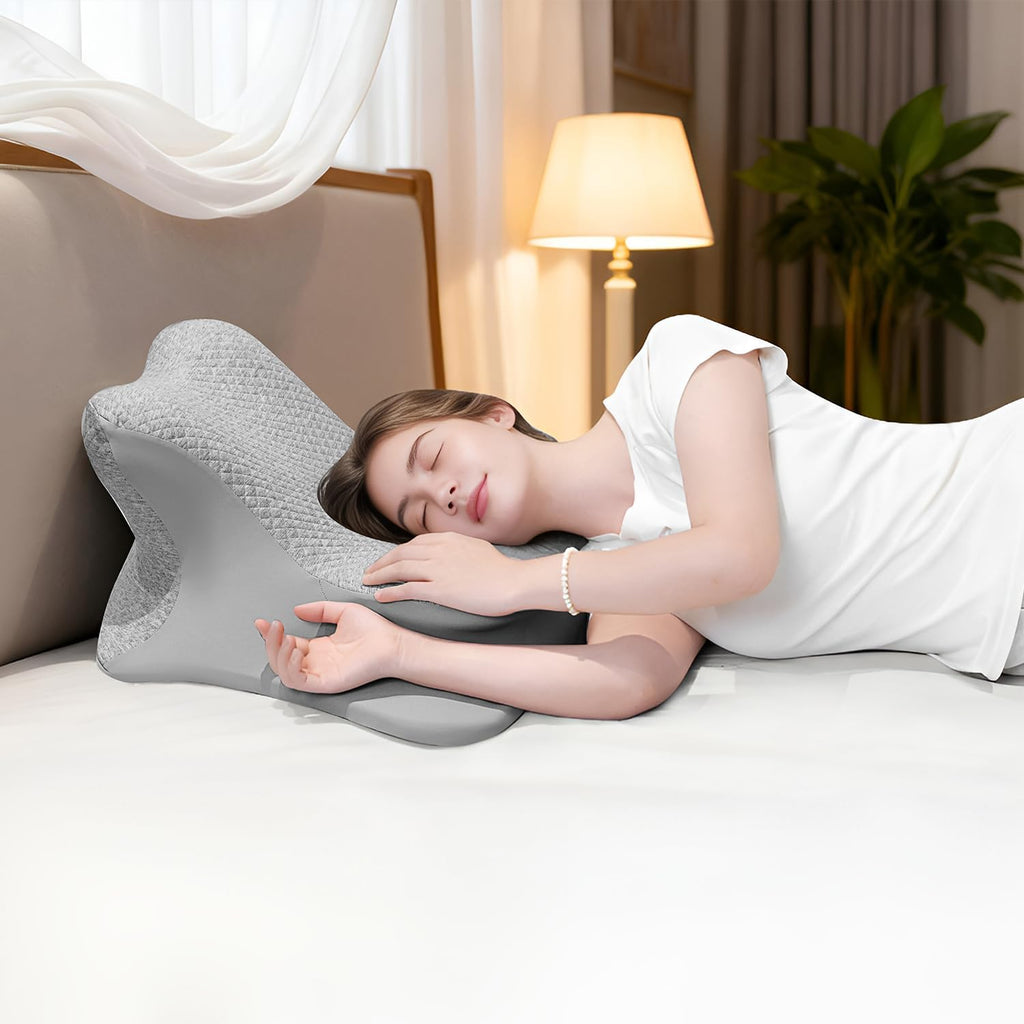 YRuiSofut Reading Pillow for Bed, Leaning, Lying and Prone, Ergonomic Memory Foam Bed Wedge Pillow for Headboard, Floor Cushions, Ch…