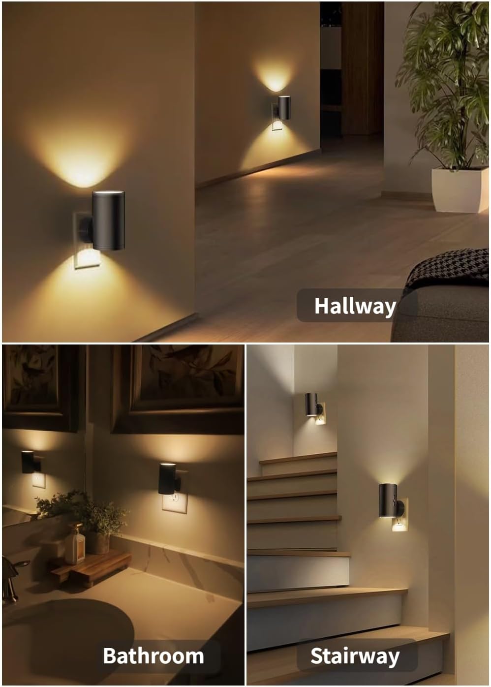 TSEXES LED Night Lights Plug into Wall, Dusk to Dawn Sensor,5-300LM Adjustable Brightness, Soft White 3000K, Dimmable Night Lights for…