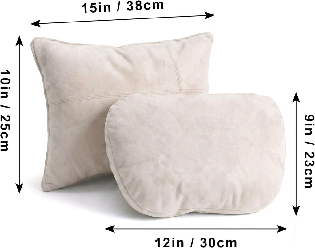 WELBRIT 2PCS Car Pillow for Car Neck Pillow for Driving Seat Neck Support Soft Cushion Back Support Head-Rests for Vehicle Sleeping…