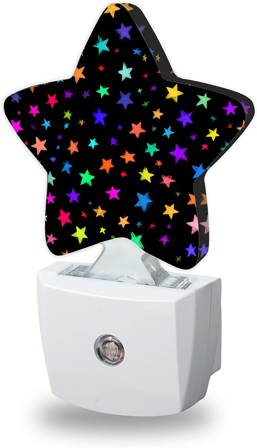 Night Light, Bright Neon Stars Night Lights Plug into Wall Colorful Decorations for Bedroom Bathroom, Dusk to Dawn Sensor Kitchen Hallway…