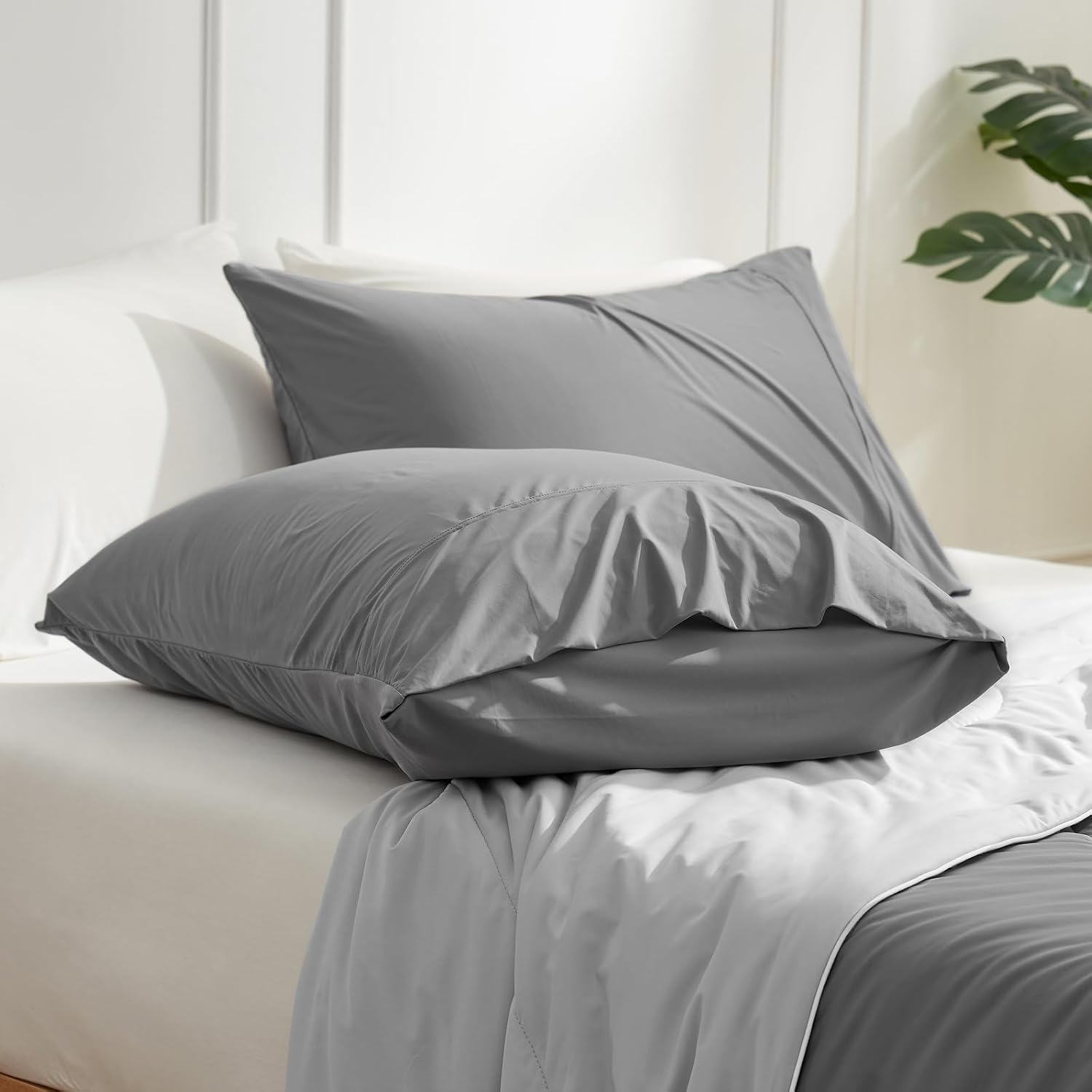 CozyBliss Cozy Bliss 2pcs Cooling Pillow Cases Set for Hot Sleepers & Night Sweats, Q-Max 0.5 Silky Wrinkle-Free Pillow Covers with Envelop…