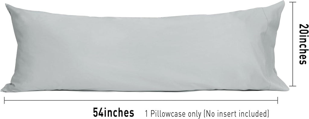 Sunflower Body Pillowcase 100% Cotton Long Pillow Cover/Case Envelope Closure 1 Pack, 20×54 inches Ultimate Gray, Soft and Breathable