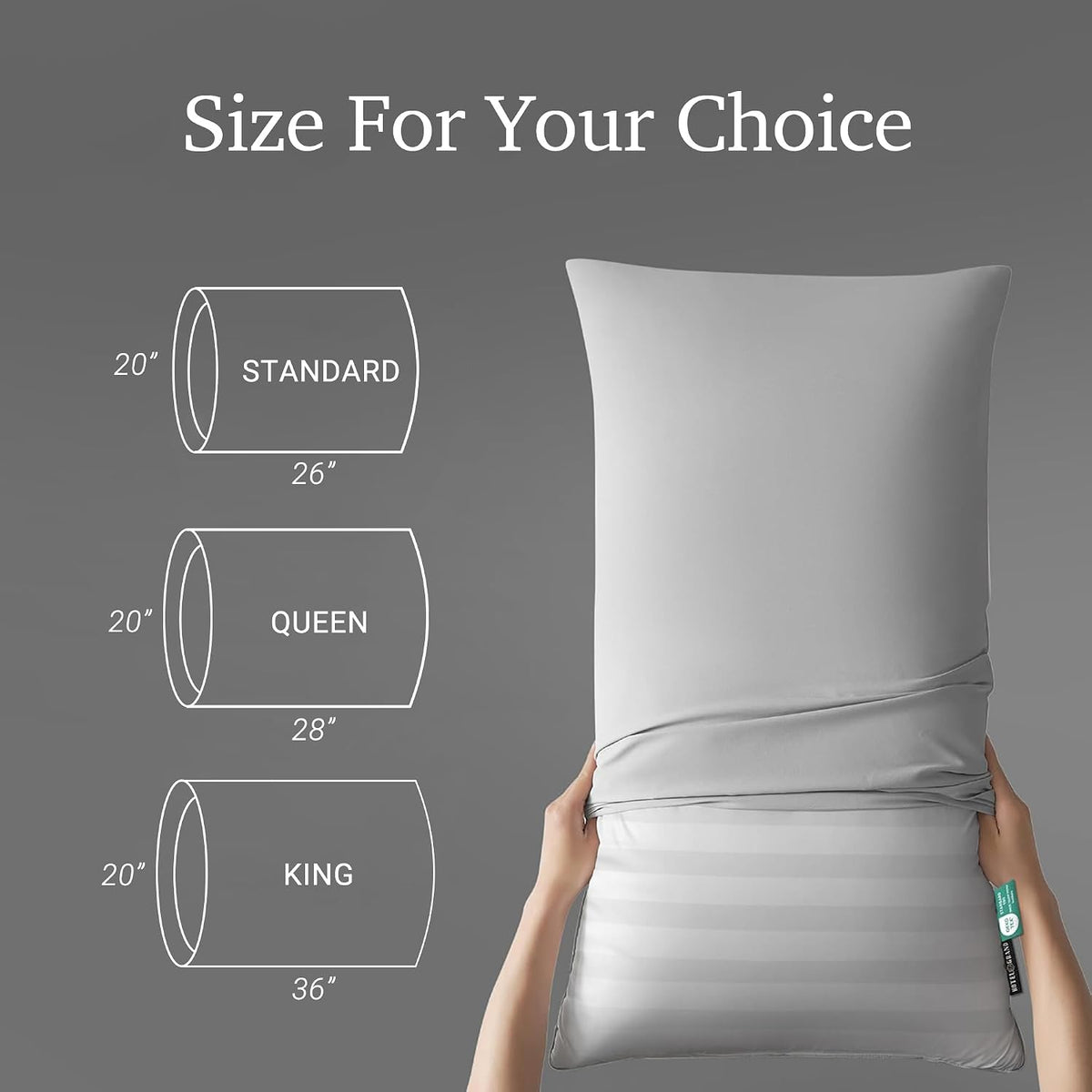 Hotel Grand Softy-Around Feather Down Pillows Queen Size Set of 6 Packs White Strip 100% Cotton Fabric Bed Pillows for All Position…