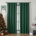 Simplebrand Ava Ever Green Blackout Curtains for Bedroom 84 Inch Length 2 Panels Set, Solid Thermal Insulated Privacy Living Room Window Tr…