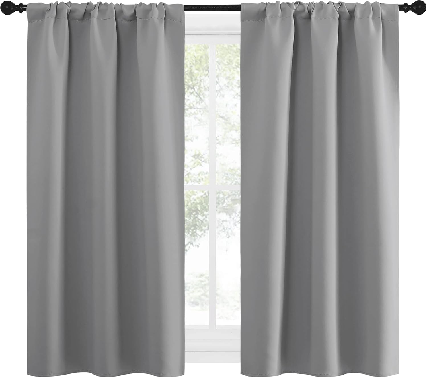 NICETOWN Short Curtains for Small Window - Home Decoration Thermal Insulated Rod Pocket Blackout Blinds & Drapes for Small Windows…