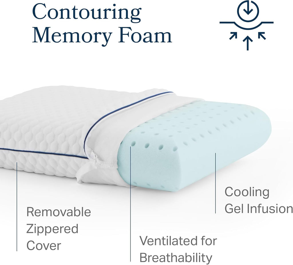 Weekender Gel Memory Foam Camping Pillow - Travel Essentials & Must Haves - Camping Gear & Accessories - Contouring Neck Support - Small…