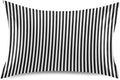 Stripe Black White Print Pillow Covers Silk Pillowcase for Hair and Skin Breathable Smooth Soft Satin Pillowcase Queen Size Pillow Case…