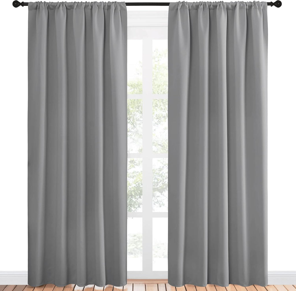 NICETOWN Blackout Curtains 84 inches Length - Energy Efficient & Noise Reducing Thermal Insulated Rod Pocket Blackout Drapes/Draperies…