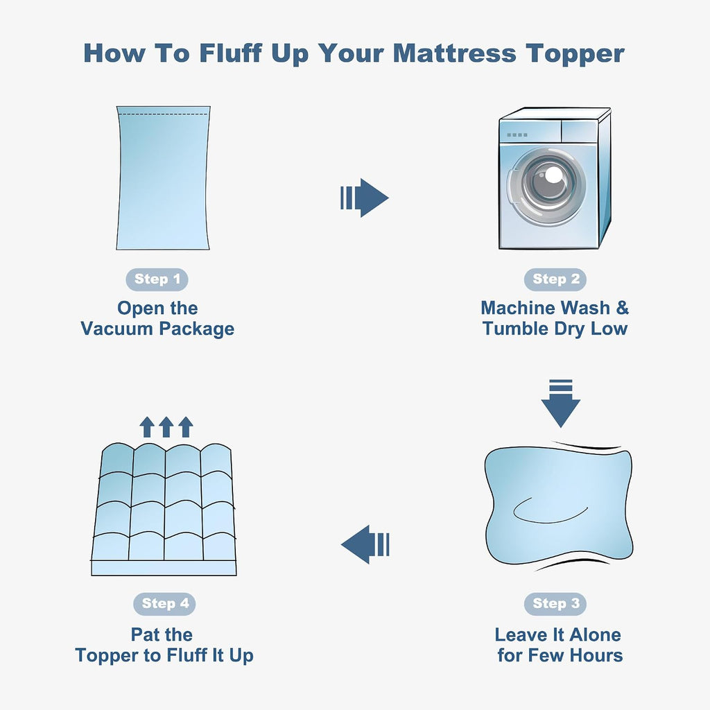 Bedlore Twin Mattress Topper, Thick Pillow Top Pad for Back, Cooling Soft Mattress Cover with Deep Pockets 6-15 inch 15 inch Gray