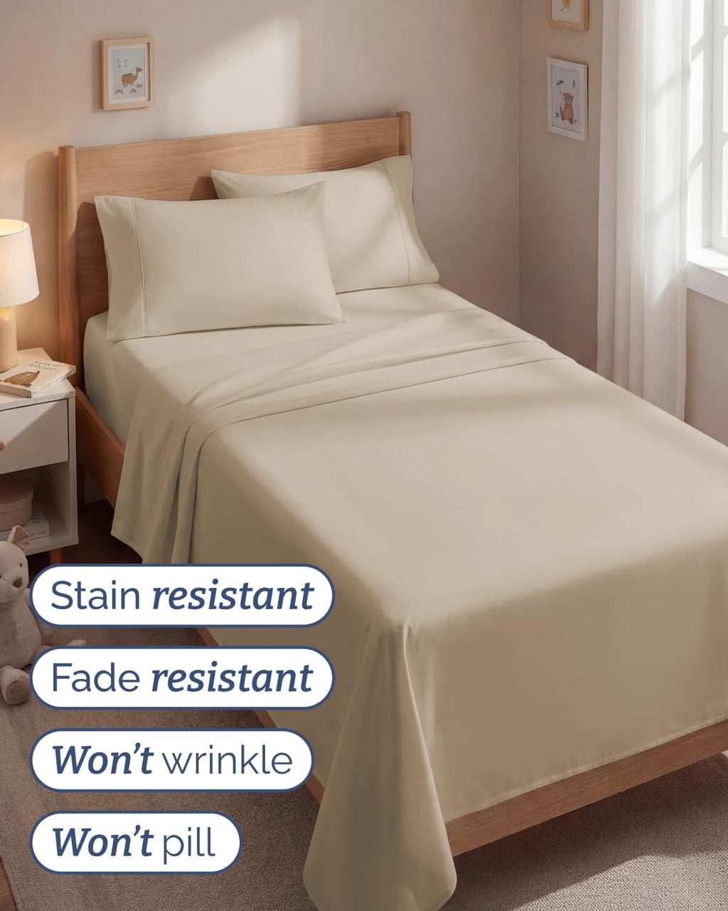 Twin 4 Piece Sheet Set - Comfy, Breathable & Cooling - Soft Hotel Luxury Bedding for Women, Men, Kids, Teens & Children - 1 Flat & 1…
