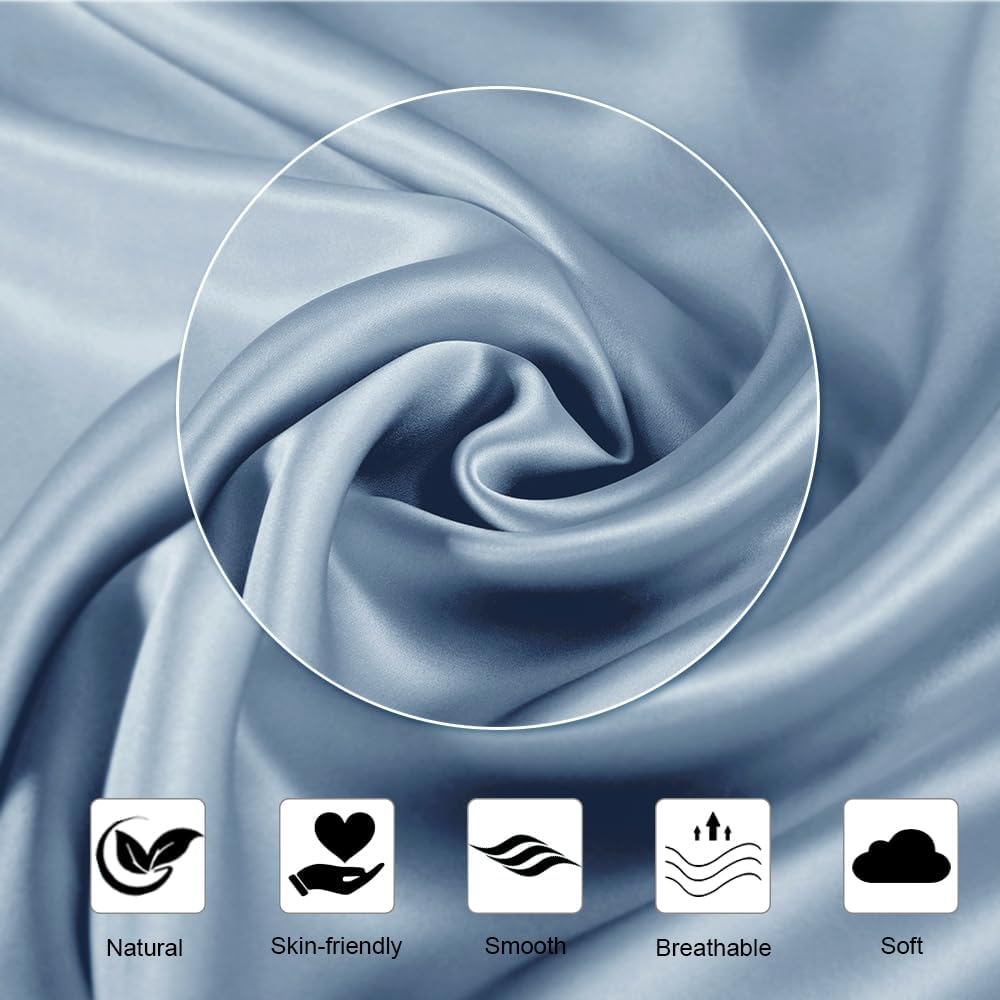 Ravmix Silk Pillow Cases with Zipper, 21momme Mulberry Silk Pillowcase for Hair Skin everyday comfort, Soft Smooth Breathable Cool Pillow…