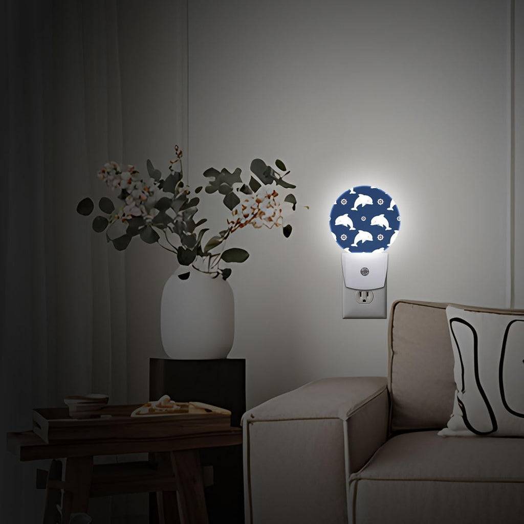 Dolphin Night Light Auto Sensor Led Dusk to Dawn Lamp Home Decor for Men Women