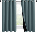 Nicetown 100% Blackout Curtains 57 inches Long, Double-Deck Completely Blackout Window Treatment Thermal Insulated Lined Drapes for Small W…