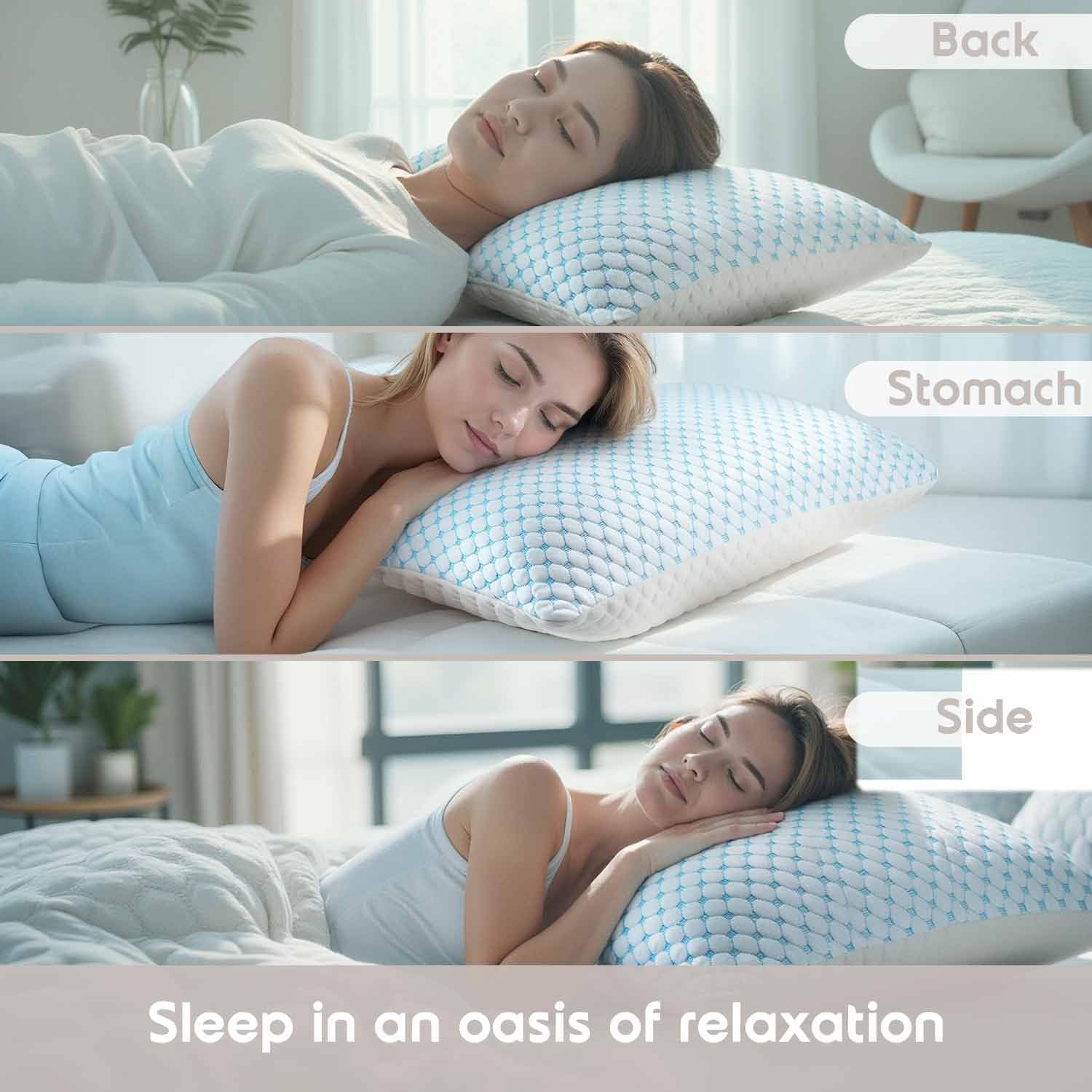 Nestl Cooling Body Pillow for Sleeping 1 Pack, Luxury Shredded Memory Foam Body Pillows, Adjustable Cold Gel Pillows for Hot Sleepers…