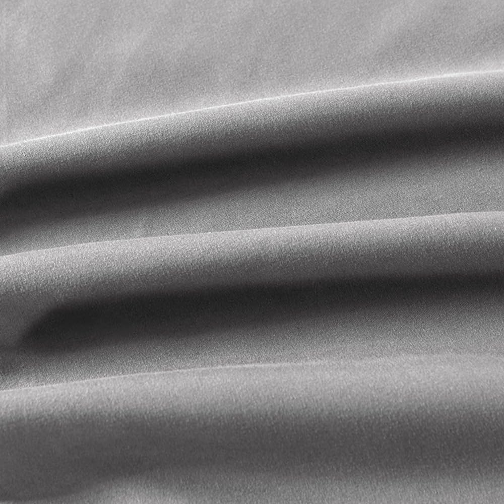 NookZuzu 2 Pack Microfiber Zipper Pillowcases, Soft Comfortable Not Shrink Dark Gray Pillow Case, Standard Pillow Cases Set of 2 (20x26 Inc…