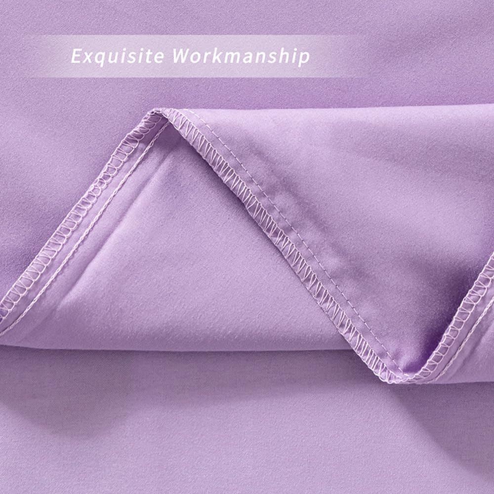 NookZuzu 2 Pack Microfiber Zipper Pillowcases, Soft Comfortable Not Shrink Purple Pillow Case, Standard Pillow Cases Set of 2 (20x26 Inches…