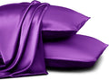 Homiest Purple Satin Pillowcase for Hair and Skin, King Size Pillow Covers Luxury & Ultra Soft Pillow Cases Set of 2, Cooling…