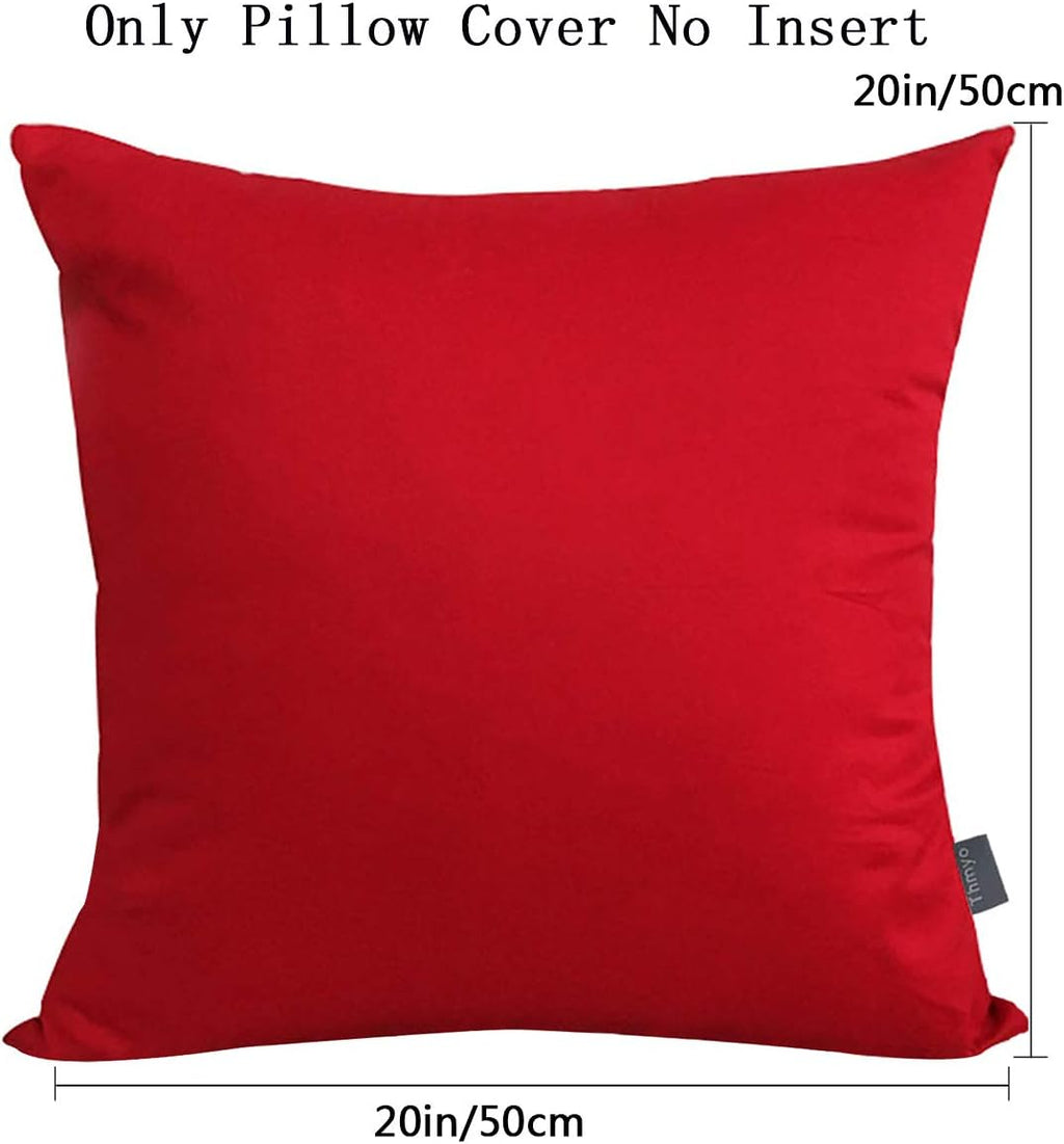 Thmyo 4-Pack 100% Cotton Comfortable Solid Decorative Throw Pillow Case Square Cushion Cover Pillowcase Sublimation Blank Pillow Covers DIY…
