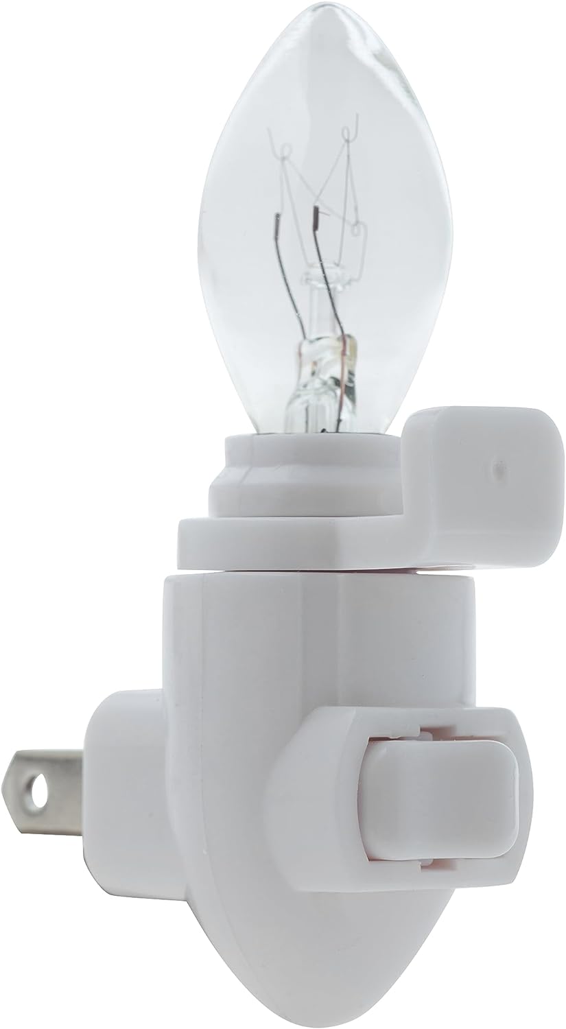 Creative Hobbies Plug In Night Light Module, White Plastic, Great for Making Your Own Decorative Night Lights, Pack of 10