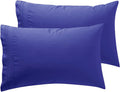 Nestl Microfiber King Pillow Cases Set of 2, 20x40 Inches, Royal Blue cotton Blue