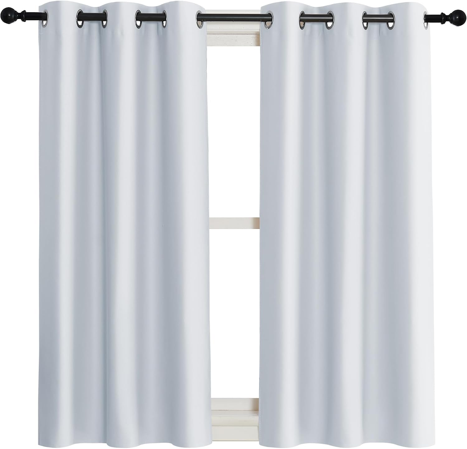 NICETOWN Room Darkening Window Treatment Curtain, Cloud Grey, Single Panel, 42 by 45, Energy Smart Thermal Insulated Block Out Sunlight…