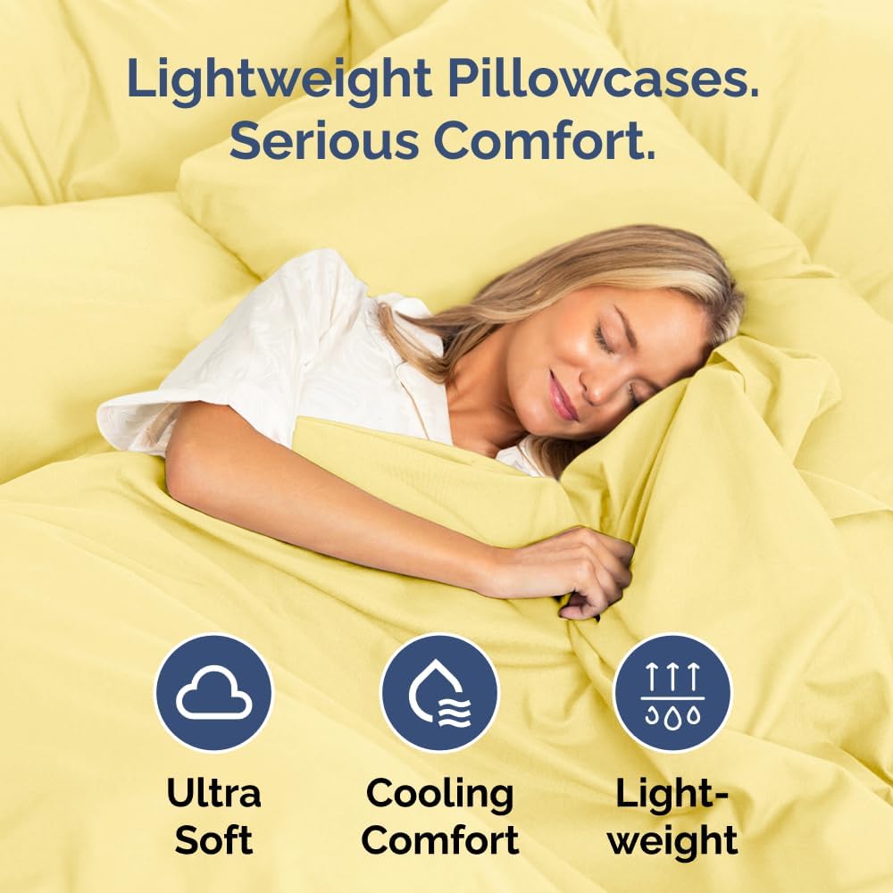 King Standard Pillow Cases Set of 4 - Soft Hotel Quality Pillowcase Covers - Comfy Bedding for Women, Men, Kids & Teens - Machine…