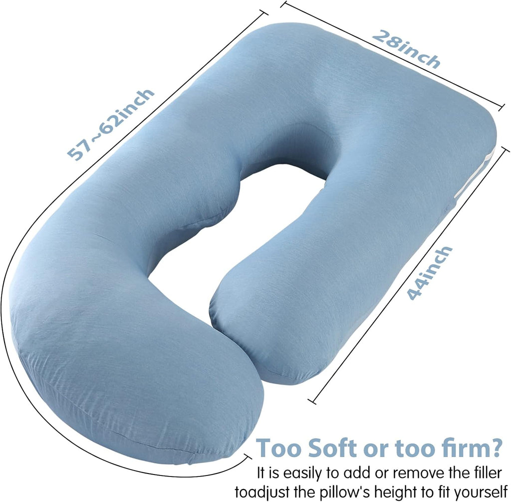 Elover Cooling Pregnancy Pillows for Sleeping, U Shaped Full Body Pillow with Removable Cover, Pregnant Women Must Haves, Maternity…