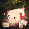 Mewaii Huggwaii Squishy Axolotl Night Light for Kids – Dimmable Silicone Axolotl Lamp, 2025 Upgraded Baby Night Light, Rechargeable, 20H Ba…