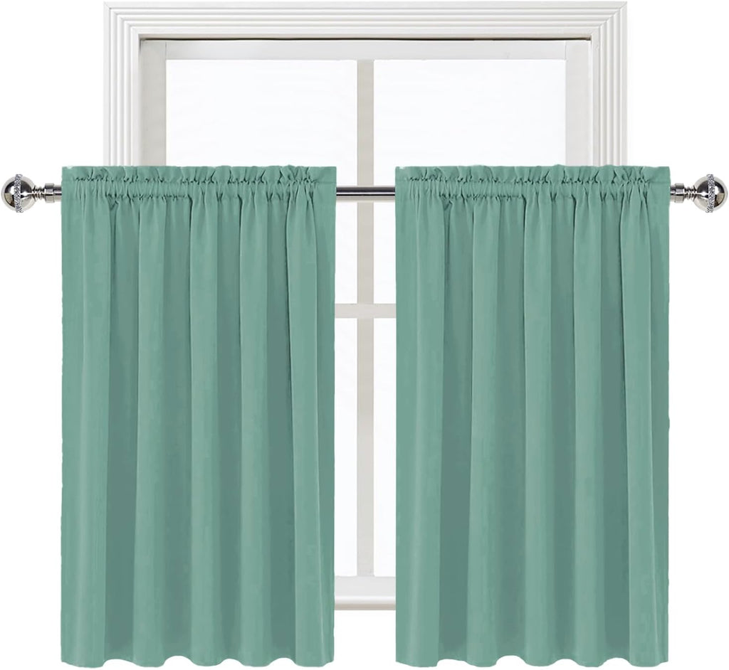 DWCN Blackout Curtains for Living Room Thermal Insulated, Energy Saving & Noise Reducing Bedroom Curtains, Sage Green, W 60x L 36 Inch…