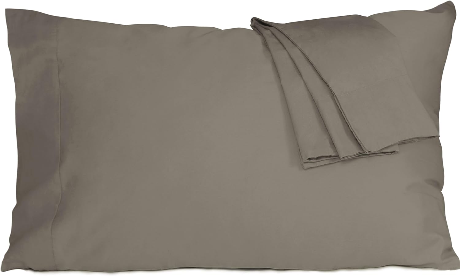Homtec Pillow Cases, King Size Cotton Percale Weave Pillowcases, Pre-Shrunk Breathable and Hypoallergenic Pillowcases, Set of 2 (2 Piece Ki…