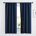 Nicetown 100% Blackout Curtains, Thermal Insulated Black Liner Panels for Nursery Room, Noise Reducing and Cold Blocking Drapes for Windows…