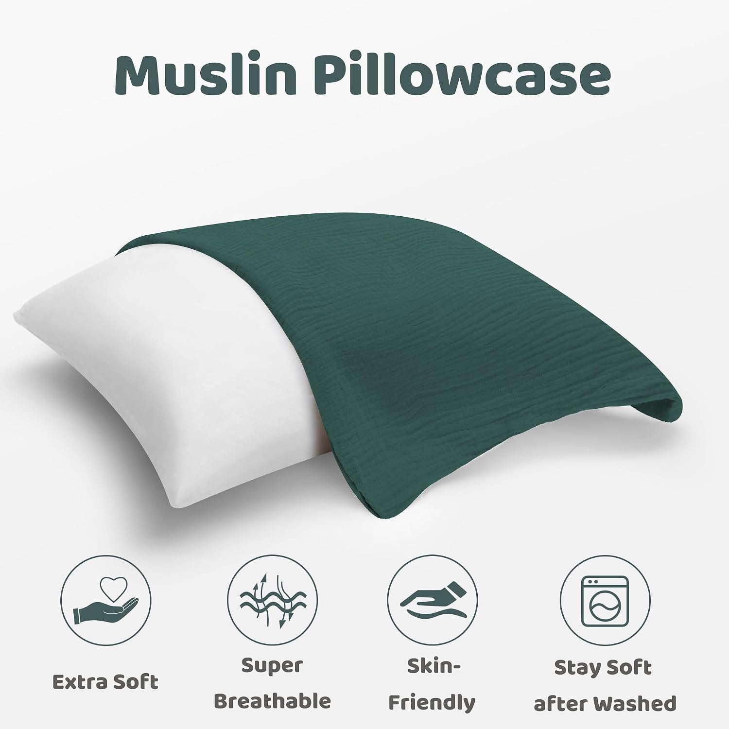 ProGoleem Pro Goleem Toddler Pillow with 100% Muslin Cotton Pillowcase – 13x18 Ultra Soft, Breathable & Machine Washable Kids Pillow for Sl…