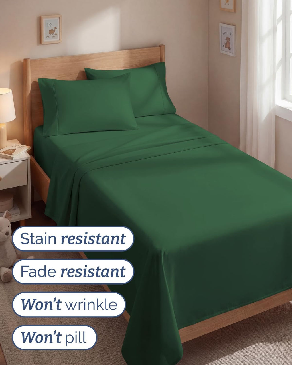 Twin 4 Piece Sheet Set - Comfy, Breathable & Cooling - Hotel Luxury Bedding for Women, Men, Kids, Teens and Children - 1 Flat & 1 Fitted…