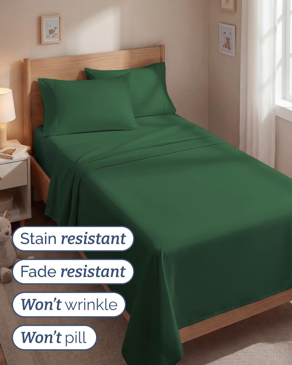 Twin 4 Piece Sheet Set - Comfy, Breathable & Cooling - Hotel Luxury Bedding for Women, Men, Kids, Teens and Children - 1 Flat & 1 Fitted…