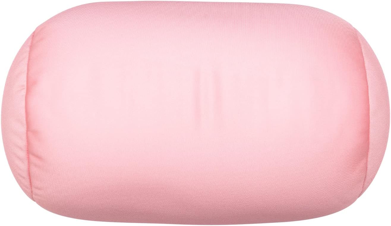 Squish Bean Bed Microbead Pillow Bolster Tube Body Pillow Smooth Cool Touch Fabric Neck & Back Support Throw Travel Pillow Fun Colors…